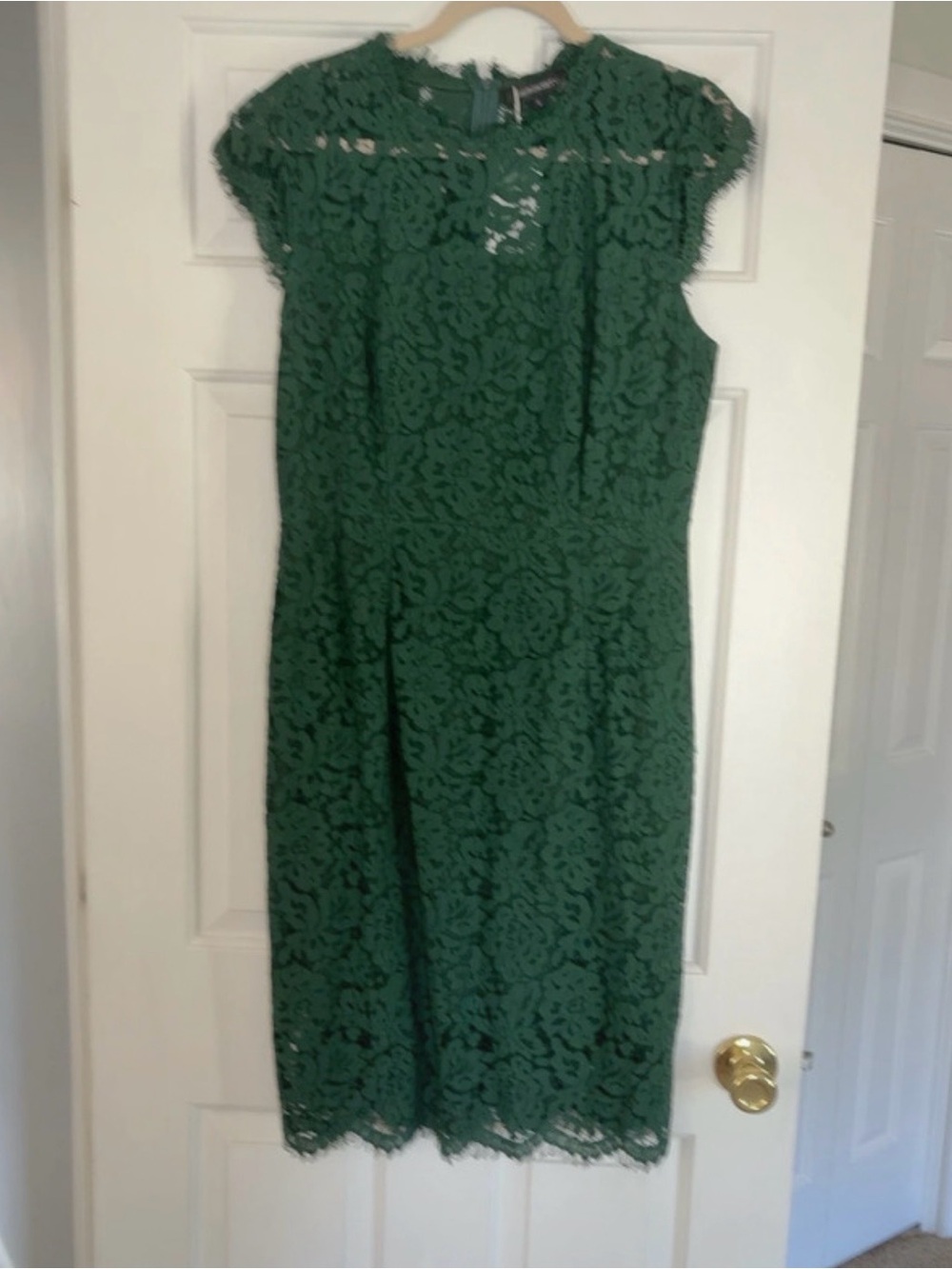 Merokeety Green Floral Lace Midi Dress Size Large NWT